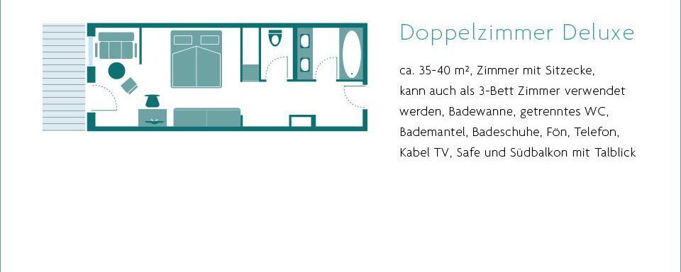 Doppelzimmer Deluxe Grundriss - Hotel Angerer Alm - Hochgurgl