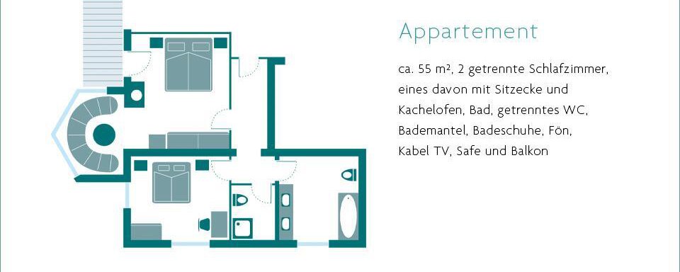 Appartement Grundriss - Hotel Angerer Alm - Hochgurgl