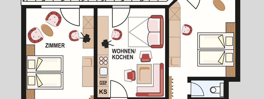 Wohnbeispiel - Ferienwohnung de Luxe Alpenresidenz am Mühlbach - Obergurgl 