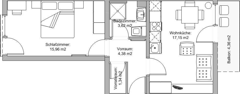 9_Appartement_Gurgl_Grundriss - Appartement "Gurgl" - Obergurgl 