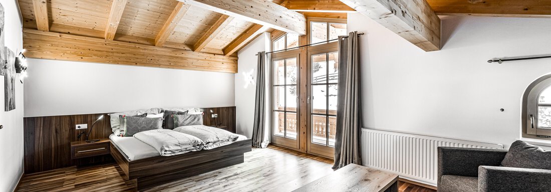 Schlafzimmer Obergeschoss - Ferienhaus Chalet Angela - Obergurgl 