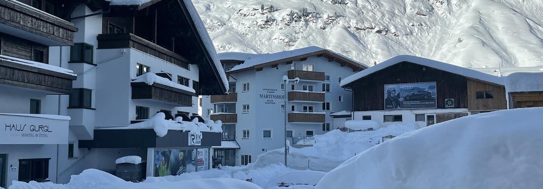 Winter-Außenansicht - Haus Verwall Appartements - Obergurgl 