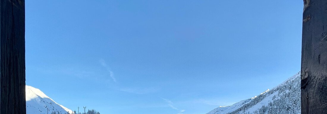 Ausblick Badezimmer - Haus Verwall Appartements - Obergurgl 