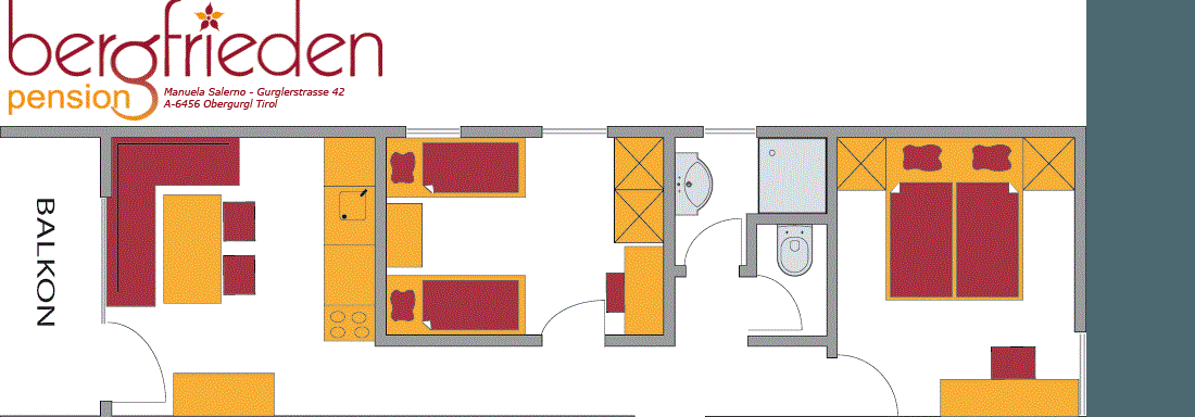 Apart M Grundriss - Pension Bergfrieden - Obergurgl 