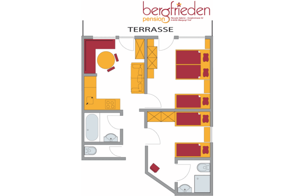 Grundriss - Pension Bergfrieden - Obergurgl 