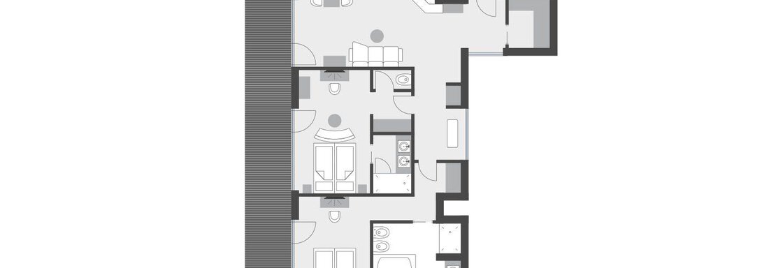 Zimmerskizze Penthouse Suite - The Crystal VAYA Unique - Obergurgl 